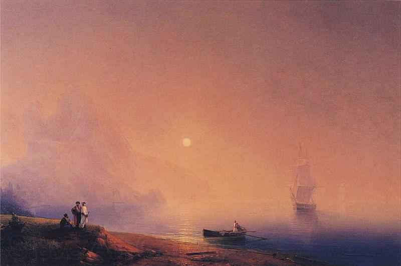 Ivan Aivazovsky Crimean Tartars on the Sea Shore Norge oil painting art